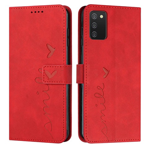 Handytasche Stand Schutzhülle Flip Leder Hülle Y03X für Samsung Galaxy F02S SM-E025F Rot