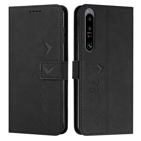 Handytasche Stand Schutzhülle Flip Leder Hülle Y03X für Sony Xperia 1 IV SO-51C Schwarz