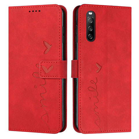 Handytasche Stand Schutzhülle Flip Leder Hülle Y03X für Sony Xperia 10 IV Rot