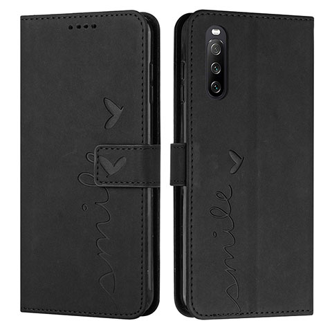 Handytasche Stand Schutzhülle Flip Leder Hülle Y03X für Sony Xperia 10 IV Schwarz