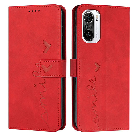 Handytasche Stand Schutzhülle Flip Leder Hülle Y03X für Xiaomi Redmi K40 Pro 5G Rot