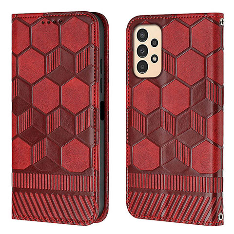 Handytasche Stand Schutzhülle Flip Leder Hülle Y04B für Samsung Galaxy A13 4G Rot