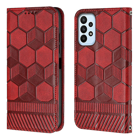 Handytasche Stand Schutzhülle Flip Leder Hülle Y04B für Samsung Galaxy A23 5G Rot