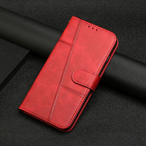 Handytasche Stand Schutzhülle Flip Leder Hülle Y04X für Motorola Moto E32 Rot