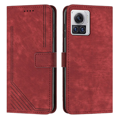 Handytasche Stand Schutzhülle Flip Leder Hülle Y04X für Motorola Moto Edge 30 Ultra 5G Rot