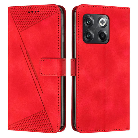 Handytasche Stand Schutzhülle Flip Leder Hülle Y04X für OnePlus 10T 5G Rot