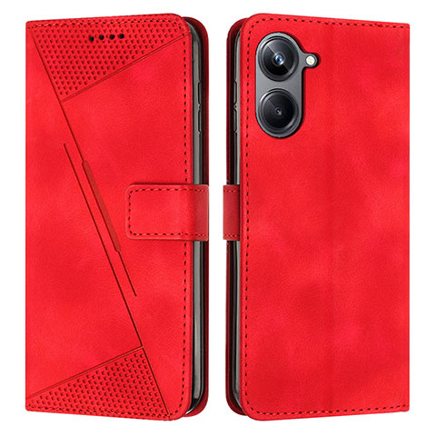 Handytasche Stand Schutzhülle Flip Leder Hülle Y04X für Realme 10 Pro 5G Rot