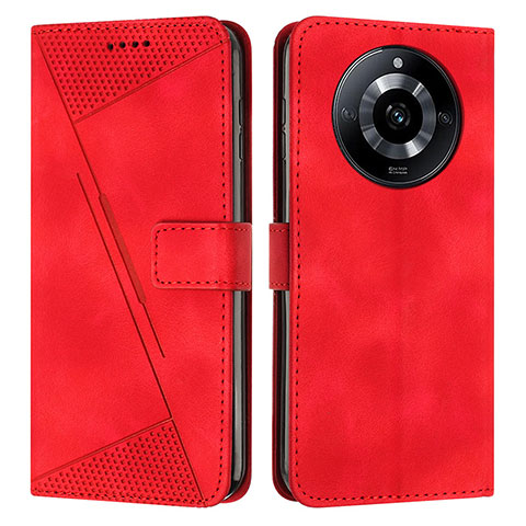 Handytasche Stand Schutzhülle Flip Leder Hülle Y04X für Realme 11 Pro+ Plus 5G Rot