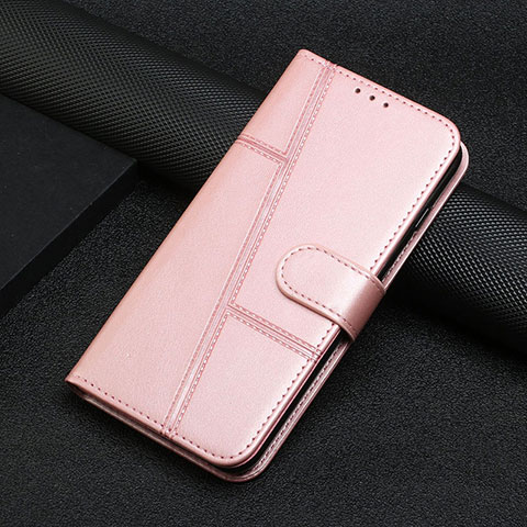 Handytasche Stand Schutzhülle Flip Leder Hülle Y04X für Xiaomi Poco F5 5G Rosegold