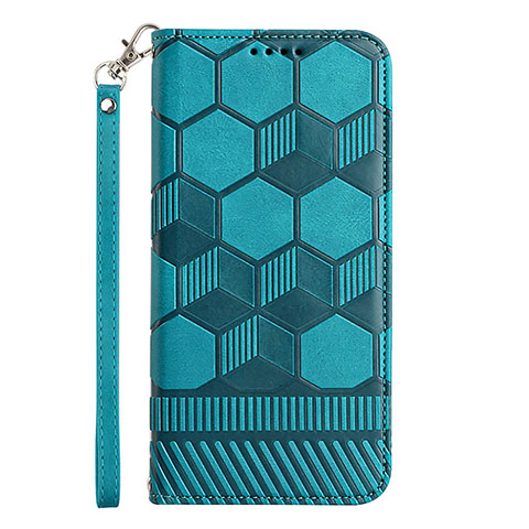 Handytasche Stand Schutzhülle Flip Leder Hülle Y05B für Samsung Galaxy A02s Cyan