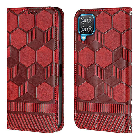 Handytasche Stand Schutzhülle Flip Leder Hülle Y05B für Samsung Galaxy F12 Rot