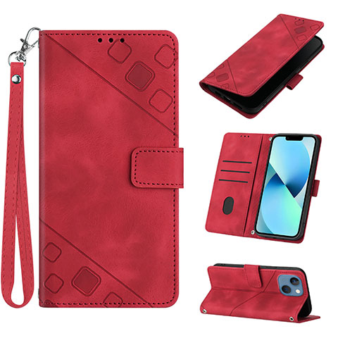 Handytasche Stand Schutzhülle Flip Leder Hülle Y06B für Apple iPhone 13 Rot