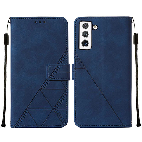 Handytasche Stand Schutzhülle Flip Leder Hülle Y07B für Samsung Galaxy S21 Plus 5G Blau