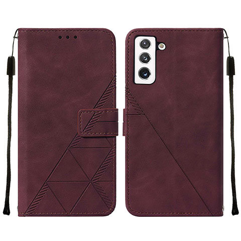 Handytasche Stand Schutzhülle Flip Leder Hülle Y07B für Samsung Galaxy S21 Plus 5G Rot