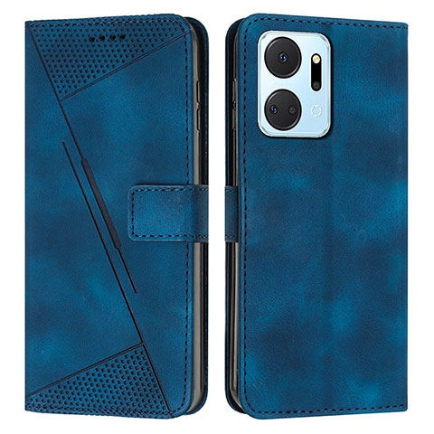 Handytasche Stand Schutzhülle Flip Leder Hülle Y07X für Huawei Honor X7a Blau