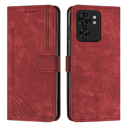 Handytasche Stand Schutzhülle Flip Leder Hülle Y07X für Motorola Moto Edge (2023) 5G Rot