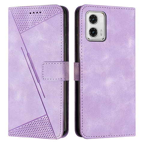 Handytasche Stand Schutzhülle Flip Leder Hülle Y07X für Motorola Moto G 5G (2023) Violett