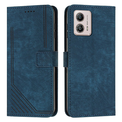 Handytasche Stand Schutzhülle Flip Leder Hülle Y07X für Motorola Moto G53y 5G Blau