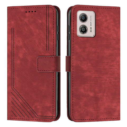 Handytasche Stand Schutzhülle Flip Leder Hülle Y07X für Motorola Moto G53y 5G Rot