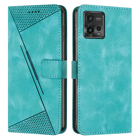 Handytasche Stand Schutzhülle Flip Leder Hülle Y07X für Motorola Moto G72 Grün