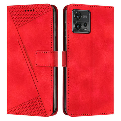 Handytasche Stand Schutzhülle Flip Leder Hülle Y07X für Motorola Moto G72 Rot