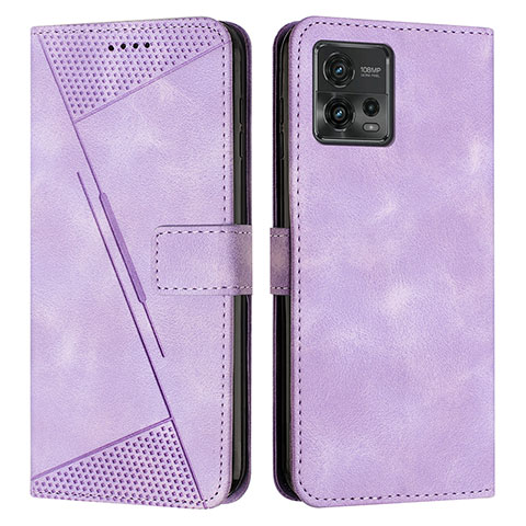 Handytasche Stand Schutzhülle Flip Leder Hülle Y07X für Motorola Moto G72 Violett