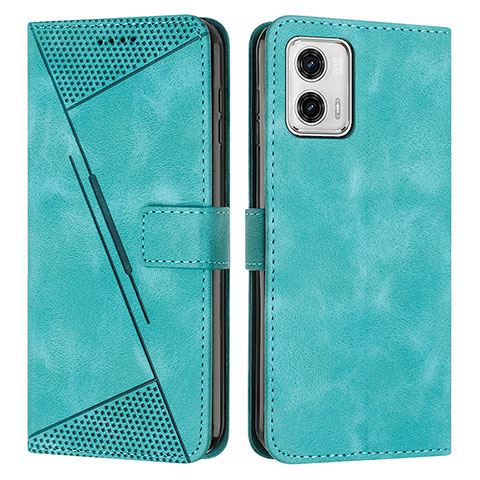 Handytasche Stand Schutzhülle Flip Leder Hülle Y07X für Motorola Moto G73 5G Grün