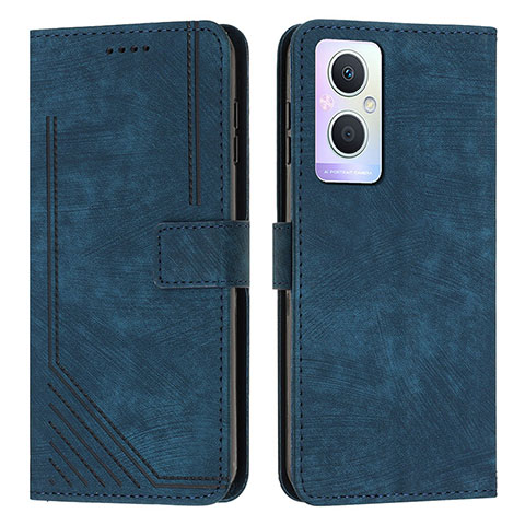 Handytasche Stand Schutzhülle Flip Leder Hülle Y07X für Oppo A96 5G Blau