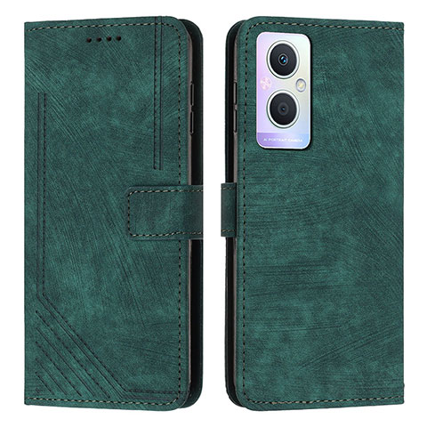 Handytasche Stand Schutzhülle Flip Leder Hülle Y07X für Oppo A96 5G Grün