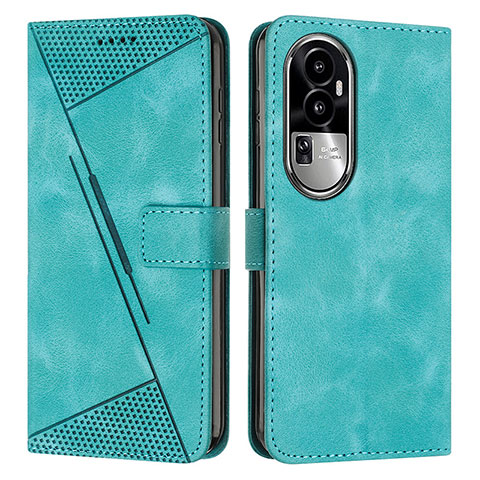 Handytasche Stand Schutzhülle Flip Leder Hülle Y07X für Oppo Reno10 Pro+ Plus 5G Grün