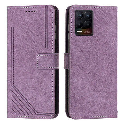 Handytasche Stand Schutzhülle Flip Leder Hülle Y07X für Realme 8 4G Violett