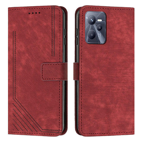 Handytasche Stand Schutzhülle Flip Leder Hülle Y07X für Realme C35 Rot