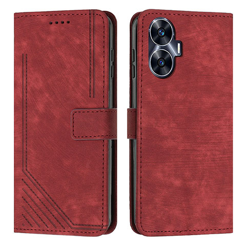 Handytasche Stand Schutzhülle Flip Leder Hülle Y07X für Realme Narzo N55 Rot