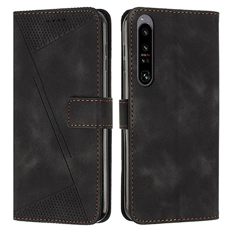 Handytasche Stand Schutzhülle Flip Leder Hülle Y07X für Sony Xperia 1 IV Schwarz