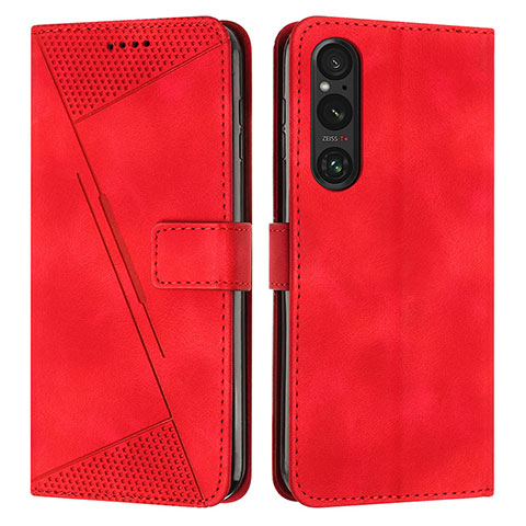 Handytasche Stand Schutzhülle Flip Leder Hülle Y07X für Sony Xperia 1 V Rot