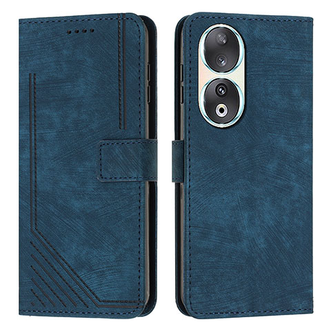 Handytasche Stand Schutzhülle Flip Leder Hülle Y08X für Huawei Honor 90 5G Blau