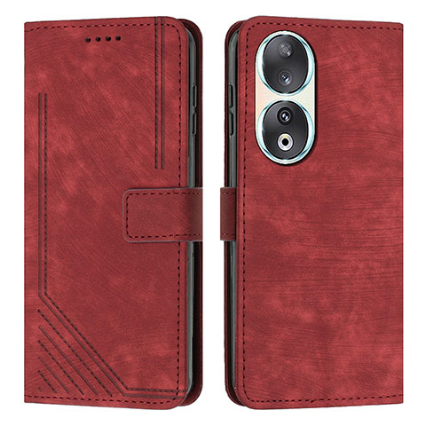 Handytasche Stand Schutzhülle Flip Leder Hülle Y08X für Huawei Honor 90 5G Rot