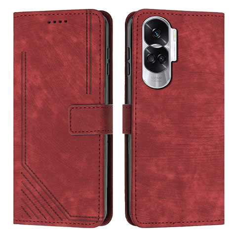 Handytasche Stand Schutzhülle Flip Leder Hülle Y08X für Huawei Honor 90 Lite 5G Rot