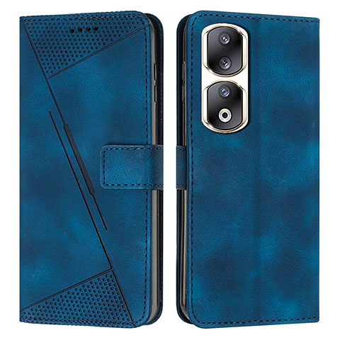 Handytasche Stand Schutzhülle Flip Leder Hülle Y08X für Huawei Honor 90 Pro 5G Blau