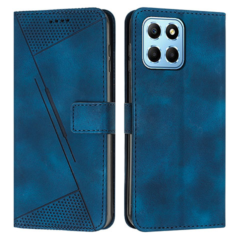 Handytasche Stand Schutzhülle Flip Leder Hülle Y08X für Huawei Honor X8 5G Blau