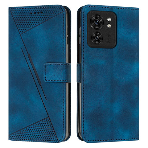 Handytasche Stand Schutzhülle Flip Leder Hülle Y08X für Motorola Moto Edge (2023) 5G Blau