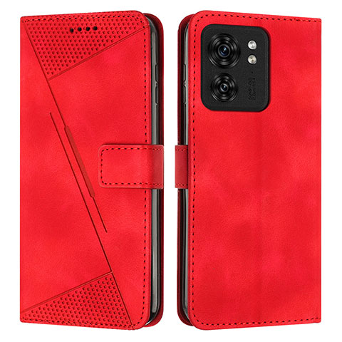 Handytasche Stand Schutzhülle Flip Leder Hülle Y08X für Motorola Moto Edge (2023) 5G Rot