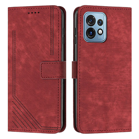 Handytasche Stand Schutzhülle Flip Leder Hülle Y08X für Motorola Moto Edge 40 Pro 5G Rot