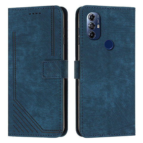 Handytasche Stand Schutzhülle Flip Leder Hülle Y08X für Motorola Moto G Play (2023) Blau