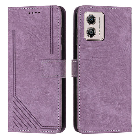 Handytasche Stand Schutzhülle Flip Leder Hülle Y08X für Motorola Moto G73 5G Violett