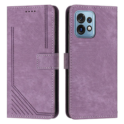 Handytasche Stand Schutzhülle Flip Leder Hülle Y08X für Motorola Moto X40 5G Violett