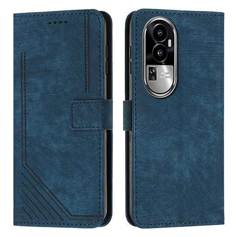 Handytasche Stand Schutzhülle Flip Leder Hülle Y08X für Oppo Reno10 Pro+ Plus 5G Blau