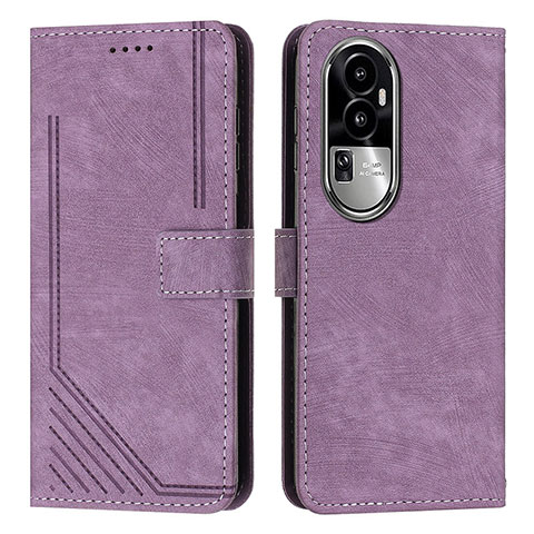 Handytasche Stand Schutzhülle Flip Leder Hülle Y08X für Oppo Reno10 Pro+ Plus 5G Violett