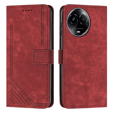 Handytasche Stand Schutzhülle Flip Leder Hülle Y08X für Realme V50 5G Rot