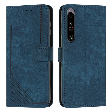 Handytasche Stand Schutzhülle Flip Leder Hülle Y08X für Sony Xperia 1 IV Blau